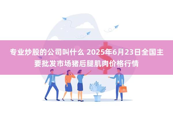 专业炒股的公司叫什么 2025年6月23日全国主要批发市场猪后腿肌肉价格行情